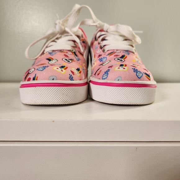 HEELYS Pro 20 Pink Rainbow Print Sneakers, Kids Size 2 - Picture 5 of 9